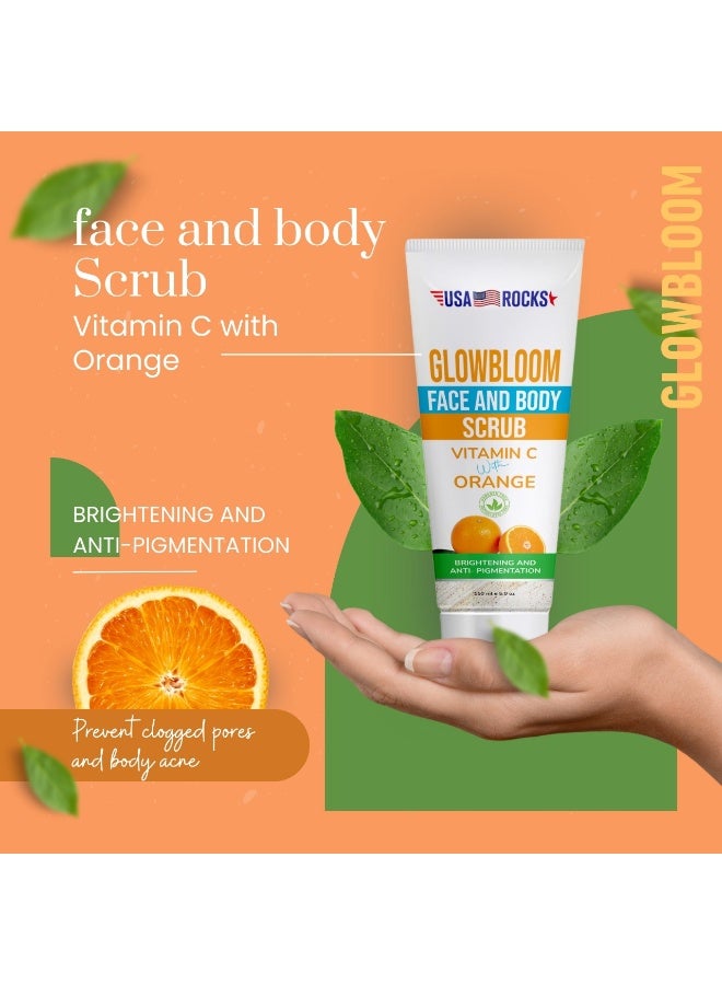 USA ROCKS Face & Body Scrub - Vitamin C & Orange - Image 3